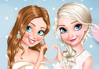 Anna And Elsa Glittery Bridesmaids