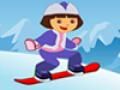 Dora esquiando
